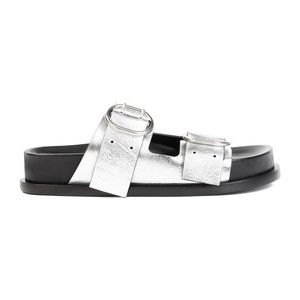 Jil Sander Silver Moon Leather Sandals - NWT